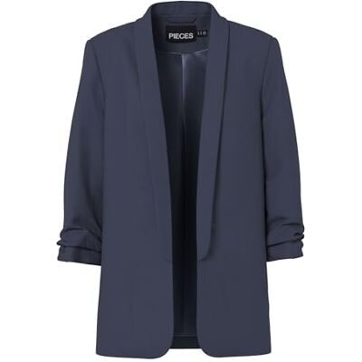 PIECES Pcboss 3/4 Blazer Noos Blazer, Azul (Ombre Blue), XS para Mujer PIECES Pcboss 3/4 Blazer Noos Blazer, Azul (Ombre Blue), XS para Mujer