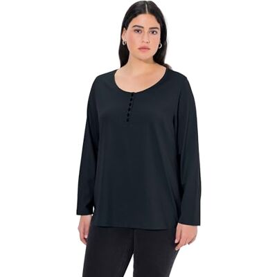 Ulla Popken Mujer Jeggings Sienna, Rundum-gummibund, Stretch Blusa Not Applicable, Negro (Schwarz 10), 56 (Talla del Fabricante: 54+) Ulla Popken Mujer Jeggings Sienna, Rundum-gummibund, Stretch Blusa Not Applicable, Negro (Schwarz 10), 56 (Talla del Fabricante: 54+)