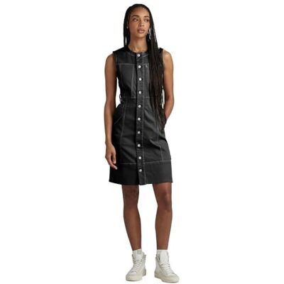 G-STAR RAW Botón Through Dress SLess Vestido Informal para Mujer G-STAR RAW Botón Through Dress SLess Vestido Informal para Mujer