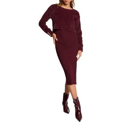Morgan Vestido, Ciruela M, XXS Morgan Vestido, Ciruela M, XXS