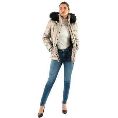 Morgan Chaqueta con capucha metalizada, talla 42, Mordoré, 42 Morgan Chaqueta con capucha metalizada, talla 42, Mordoré, 42