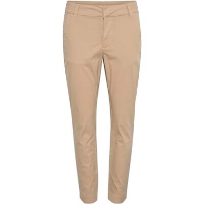 KAFFE Women's Chino Pants Cropped Length Straight Legs Regular Waistband, Pantalones De Las Mujeres, Savannah Tan, KAFFE Women's Chino Pants Cropped Length Straight Legs Regular Waistband, Pantalones De Las Mujeres, Savannah Tan,