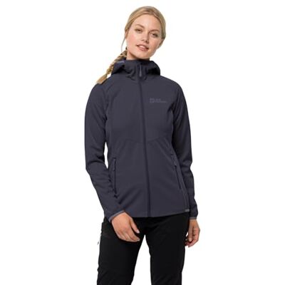 Jack Wolfskin Chaqueta Go Hike Softshell W para Mujer, Grafito, XS, Gris, XS Jack Wolfskin Chaqueta Go Hike Softshell W para Mujer, Grafito, XS, Gris, XS