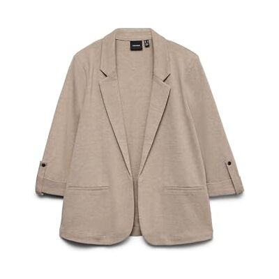 VERO MODA Vmeva 3/4 Loose Blazer Noos, fósil, M Mujeres VERO MODA Vmeva 3/4 Loose Blazer Noos, fósil, M Mujeres
