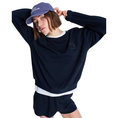 Roxy Suéter de Forro Polar Surfing by Moonlight para Mujer, Color Negro Roxy Suéter de Forro Polar Surfing by Moonlight para Mujer, Color Negro