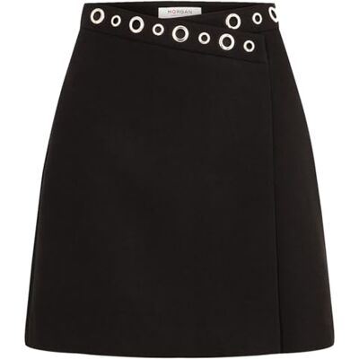 Morgan Falda Corta para Mujer, Color Negro, Negro, 40 Morgan Falda Corta para Mujer, Color Negro, Negro, 40