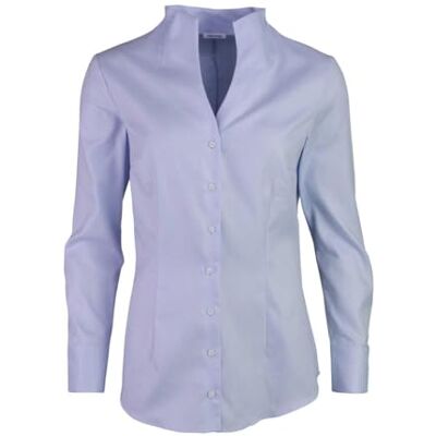 Seidensticker Blusa con cuello de copa ajustado Blusas Mujer, azul claro A2, 44 Seidensticker Blusa con cuello de copa ajustado Blusas Mujer, azul claro A2, 44