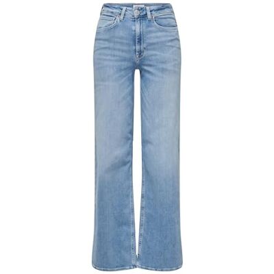 ONLY Damen Onlmadison Blush HW Wide Dnm Cro371 Noos Light Blue Denim S/34L ONLY Damen Onlmadison Blush HW Wide Dnm Cro371 Noos Light Blue Denim S/34L