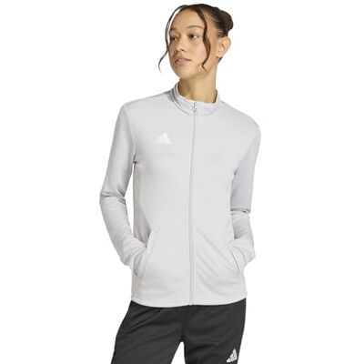 Adidas Mujer Entrada26 Track Sweatshirt, Team Light Grey/White, M Adidas Mujer Entrada26 Track Sweatshirt, Team Light Grey/White, M