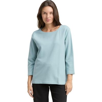 TOM TAILOR Camiseta de Manga Larga para Mujer con Estructura otomana TOM TAILOR Camiseta de Manga Larga para Mujer con Estructura otomana