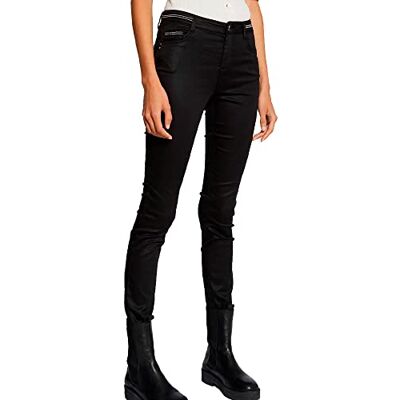 Morgan Pantalón Slim Recubierto, Negro, XS Morgan Pantalón Slim Recubierto, Negro, XS