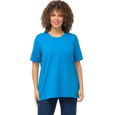 Ulla Popken Camiseta, línea A, Cuello Redondo, Media Manga , Azul Zafiro, 48-50 Mujeres Ulla Popken Camiseta, línea A, Cuello Redondo, Media Manga , Azul Zafiro, 48-50 Mujeres