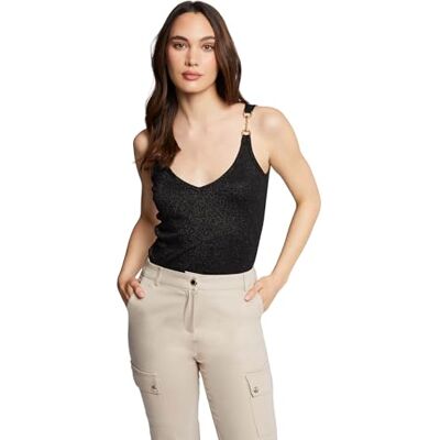 Morgan Camiseta sin Mangas con Cuello, Negro, XL Morgan Camiseta sin Mangas con Cuello, Negro, XL