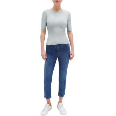Caroll Pantalón Capri Ajustado, Tela Vaquera Intermedia, Talla 40 Caroll Pantalón Capri Ajustado, Tela Vaquera Intermedia, Talla 40