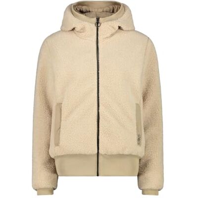 CMP Chaqueta De Mujer De Piel Teddy Con Capucha Fija Jacket Mujer CMP Chaqueta De Mujer De Piel Teddy Con Capucha Fija Jacket Mujer