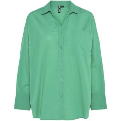 PIECES Pcmatinka LS Shirt Camisa, Simply Green, S Mujeres PIECES Pcmatinka LS Shirt Camisa, Simply Green, S Mujeres