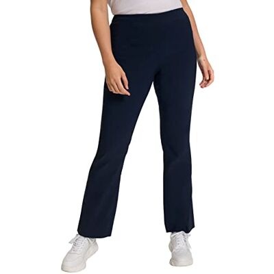 Ulla Popken Pantalones de Bengalin para Mujer, Tallas Grandes hasta 68, Pantalones de Tela, Pierna Recta, Cintura elástica, Brazo Arrugado, Varias Longitudes, 615445, Negro, 36W / 30L Ulla Popken Pantalones de Bengalin para Mujer, Tallas Grandes hasta 68, Pantalones de Tela, Pierna Recta, Cintura elástica, Brazo Arrugado, Varias Longitudes, 615445, Negro, 36W / 30L