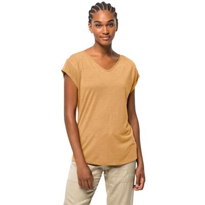 Jack Wolfskin Coral Coast T W Camiseta de Manga Corta, Honey Yellow, XS, Honey Yellow., XS Jack Wolfskin Coral Coast T W Camiseta de Manga Corta, Honey Yellow, XS, Honey Yellow., XS