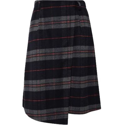 Ulla Popken Falda Estilo bávaro, Cuadros, Forma en A, Aspecto Envolvente, Cintura de Confort Multicolor 46 900-46 Ulla Popken Falda Estilo bávaro, Cuadros, Forma en A, Aspecto Envolvente, Cintura de Confort Multicolor 46 900-46
