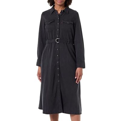 Levi's Quincey LS Maxi Dress Mini Scrape, Mini raspado, S Levi's Quincey LS Maxi Dress Mini Scrape, Mini raspado, S