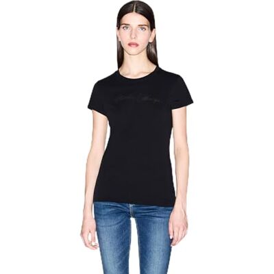 Giorgio Armani Short Sleeve Big Signed Logo Camiseta para Mujer Giorgio Armani Short Sleeve Big Signed Logo Camiseta para Mujer