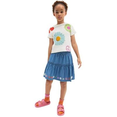 Desigual Falda denim volante Desigual Falda denim volante