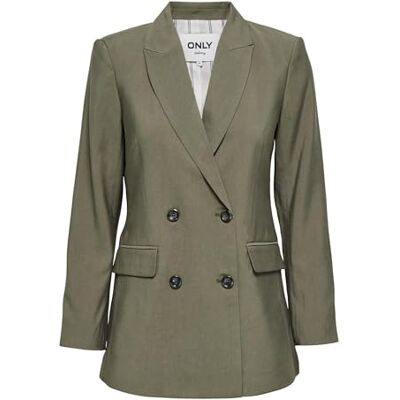 ONLY Onltila Life L/S Double Blazer TLR, Color Gris, 42 Mujeres ONLY Onltila Life L/S Double Blazer TLR, Color Gris, 42 Mujeres