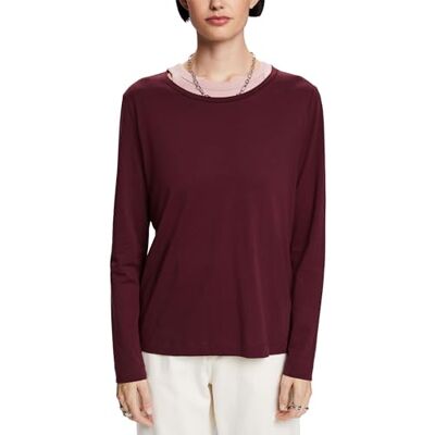 ESPRIT , Camiseta Mujer, 600/BORDEAUX Red, ESPRIT , Camiseta Mujer, 600/BORDEAUX Red,