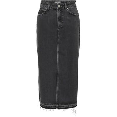 ONLY Onlnelia MW Maxi Dnm Skirt Dot Mono, Negro Lavado, S para Mujer ONLY Onlnelia MW Maxi Dnm Skirt Dot Mono, Negro Lavado, S para Mujer