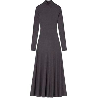 SPRINGFIELD Midi Turtle Neck Long Sleeve Dress Vestido De Cuello Alto, Gris, M para Mujer SPRINGFIELD Midi Turtle Neck Long Sleeve Dress Vestido De Cuello Alto, Gris, M para Mujer