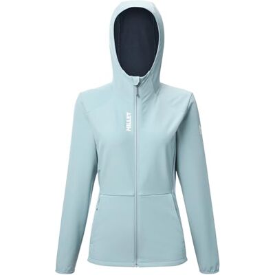 MILLET Chaqueta Softshell para mujer, estiramiento a prueba de viento y calor SENECA SHIELD HOODIE MILLET Chaqueta Softshell para mujer, estiramiento a prueba de viento y calor SENECA SHIELD HOODIE