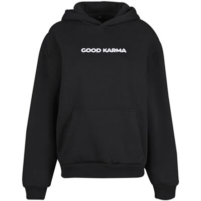 Tee Sudadera con Capucha de Las Mujeres, 70% Algodón 30% Poliéster, Negro, XL Tee Sudadera con Capucha de Las Mujeres, 70% Algodón 30% Poliéster, Negro, XL