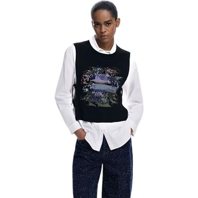 Desigual CAM_Chaleco Blouse, Blanco, S Women's Desigual CAM_Chaleco Blouse, Blanco, S Women's