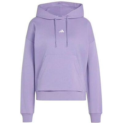 Adidas Mujer Essentials Small Logo Feel Cozy Hoodie Sweatshirt, Magic Lilac/White, XS Adidas Mujer Essentials Small Logo Feel Cozy Hoodie Sweatshirt, Magic Lilac/White, XS