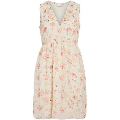 Vila Viemma S/L V-Neck Short Dress/Ka Viemma S/L Vestido Corto con Cuello en V Mujer (Pack de 1) Vila Viemma S/L V-Neck Short Dress/Ka Viemma S/L Vestido Corto con Cuello en V Mujer (Pack de 1)