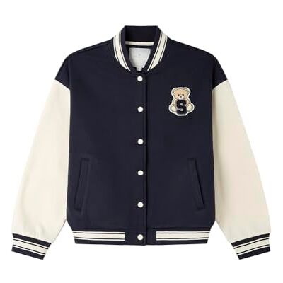 SPRINGFIELD Chaqueta Bomber Osito De Peluche, Azul Marino, S SPRINGFIELD Chaqueta Bomber Osito De Peluche, Azul Marino, S