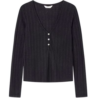 SPRINGFIELD CAMISETA HENLEY LS CON BOTONES Y ESCOTE EN V, XS SPRINGFIELD CAMISETA HENLEY LS CON BOTONES Y ESCOTE EN V, XS