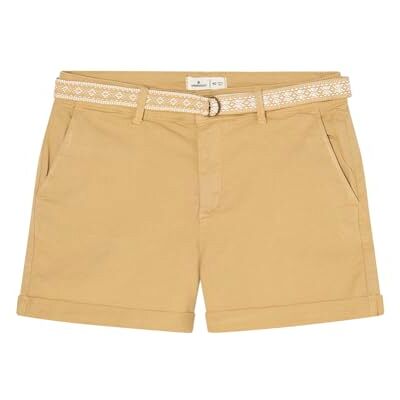 SPRINGFIELD SPRINGFILED, Mujer, Short Chino Cinturón, Yellow Print, 36 SPRINGFIELD SPRINGFILED, Mujer, Short Chino Cinturón, Yellow Print, 36