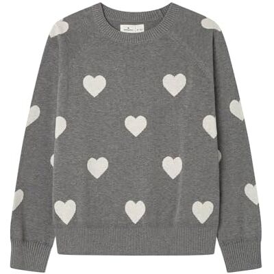 SPRINGFIELD Intarsia Hearts Sweater Sudadera Estampada, Gris, XS para Mujer SPRINGFIELD Intarsia Hearts Sweater Sudadera Estampada, Gris, XS para Mujer