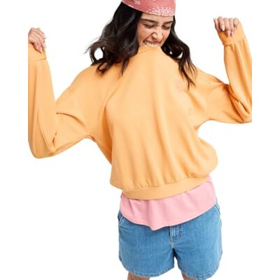 Roxy Suéter de Forro Polar Surfing by Moonlight para Mujer, Color Naranja Roxy Suéter de Forro Polar Surfing by Moonlight para Mujer, Color Naranja