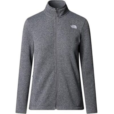 THE NORTH FACE Chaqueta de forro polar para mujer, Tnf Mid Grey Heather, S THE NORTH FACE Chaqueta de forro polar para mujer, Tnf Mid Grey Heather, S
