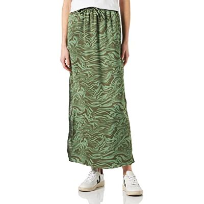 JACK & JONES JJXX JXMARIA Midi Falda de satén para Mujer (Talla S), Color Verde JACK & JONES JJXX JXMARIA Midi Falda de satén para Mujer (Talla S), Color Verde