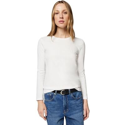 Giorgio Armani Camiseta de Manga Larga para Mujer, Color Blanco, Talla L, Color Blanco., L Giorgio Armani Camiseta de Manga Larga para Mujer, Color Blanco, Talla L, Color Blanco., L