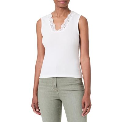 Morgan Camiseta sin mangas para mujer, Off White M, L Morgan Camiseta sin mangas para mujer, Off White M, L