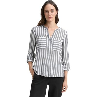 TOM TAILOR Señoras Blusa de rayas 1016190, 26940 Offwhite Navy Vertical Stripe, 46 TOM TAILOR Señoras Blusa de rayas 1016190, 26940 Offwhite Navy Vertical Stripe, 46