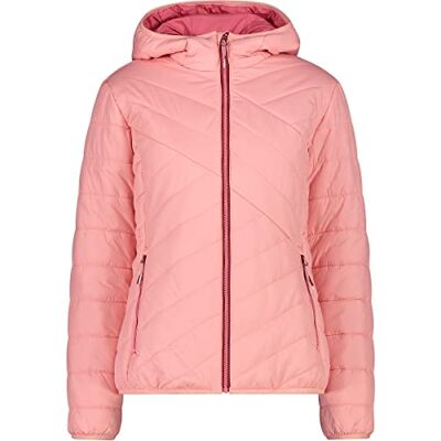 CMP Chaqueta de mujer de poliéster reciclado con capucha fija, Durazno, XS CMP Chaqueta de mujer de poliéster reciclado con capucha fija, Durazno, XS