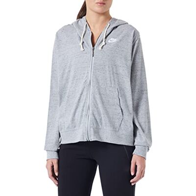 Nike Gym Vintage Easy FZ Sudaderas con Capucha Dk Grey Heather/White XL Nike Gym Vintage Easy FZ Sudaderas con Capucha Dk Grey Heather/White XL