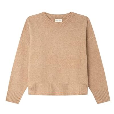 SPRINGFIELD Crew Neck Basic Sweater, Brown, XL para Mujer SPRINGFIELD Crew Neck Basic Sweater, Brown, XL para Mujer
