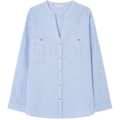 SPRINGFIELD SPRINGFILED, Mujer, Blusa Utility Algodón Lino, Light Blue, 36 SPRINGFIELD SPRINGFILED, Mujer, Blusa Utility Algodón Lino, Light Blue, 36