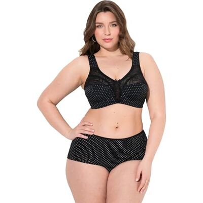 Ulla Popken Mujer Tallas Grandes Tallas Grandes Plus Size Sostén de Alivio de Encaje, sin Aros 830389, Negro, 90E Ulla Popken Mujer Tallas Grandes Tallas Grandes Plus Size Sostén de Alivio de Encaje, sin Aros 830389, Negro, 90E